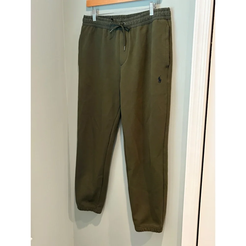 Polo Ralph Lauren Mens Olive Green Joggers‎ Size Medium Pony